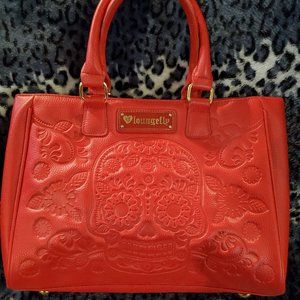 Loungefly LF Emboss Sugar Skull Fashion Tote